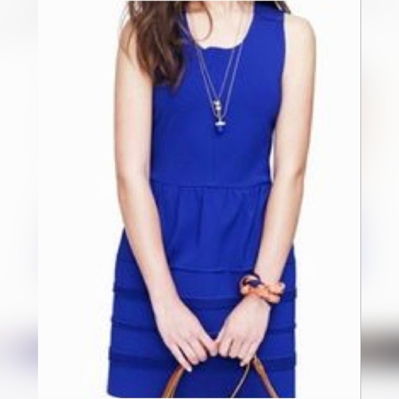 Madewell Dress Womens S Navy Blue Sleeveless Raw Edg Coastal Work Office Pockets - Picture 1 of 11